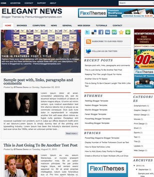 Elegant Newsblogger template