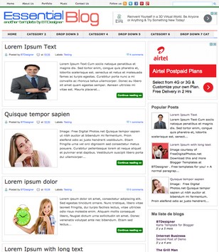Essentialblogger template