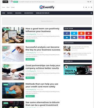 Eventifyblogger template