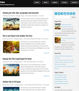 Faber Simpleblogger template