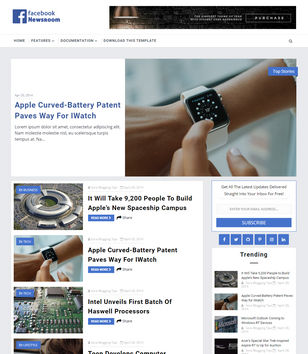 FB NewsRoomblogger template