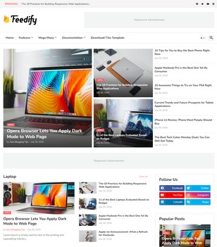 Feedifyblogger template