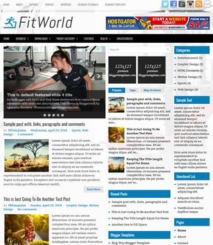 FitWorld Responsiveblogger template