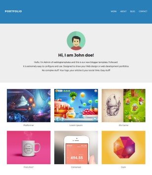 Foliocard Responsive Portfolioblogger template