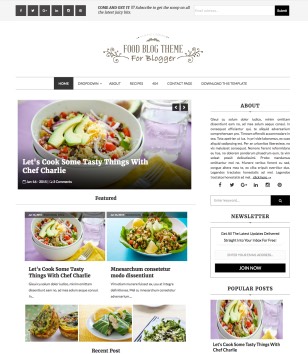 Food Blogblogger template