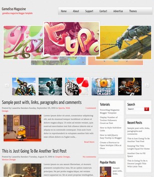 Gameliso Magazineblogger template