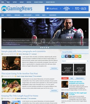 GamingNews Blueblogger template
