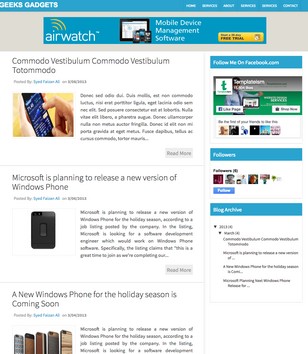 Geeks Gadgetsblogger template