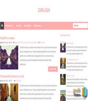 Girlish Elegantblogger template
