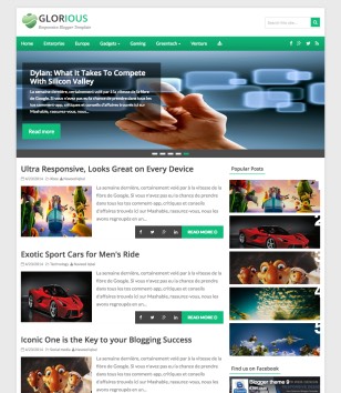 Gloriousblogger template