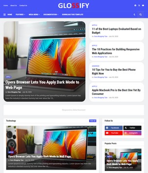 Glossifyblogger template