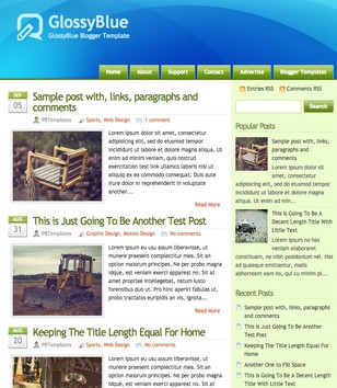 GlossyBlue Fixedblogger template