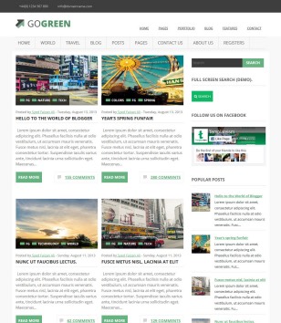 GoGreen Magazineblogger template