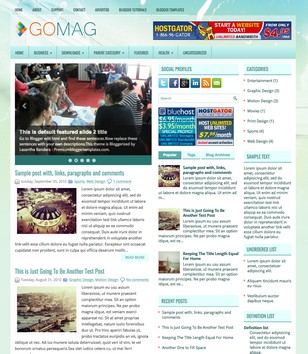 GoMag Blueblogger template