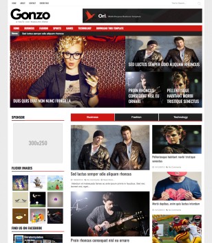 News Gonzo Responsiveblogger template