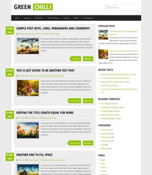 GreenChilli Greenblogger template