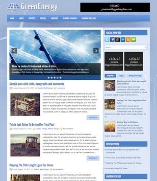 GreenEnergy Blublogger template