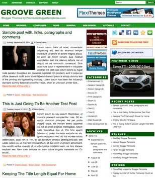 Groove Greenblogger template