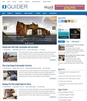 Guider 2 columnsblogger template