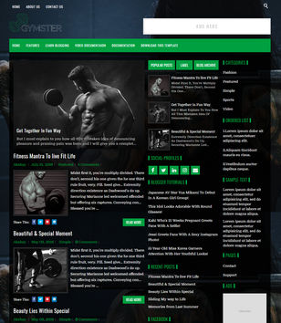 Gymsterblogger template