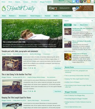 HealthDaily Greenblogger template