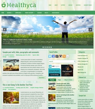 Healthyca Greenblogger template