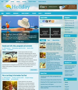 Holiday Blueblogger template