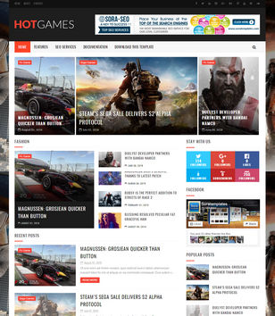Hot Games Gamingblogger template