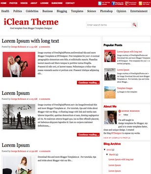 iCleanblogger template