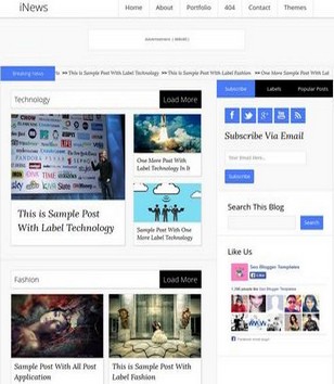 iNews 2014 Responsiveblogger template