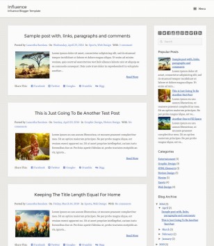 Influence Magazineblogger template