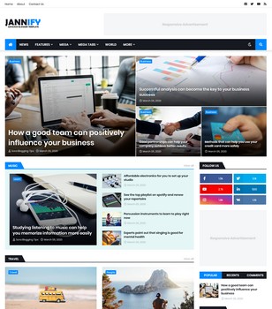 Jannifyblogger template