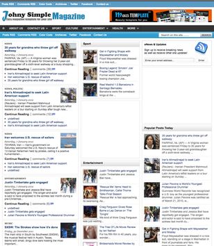 Johny Simple Magazineblogger template