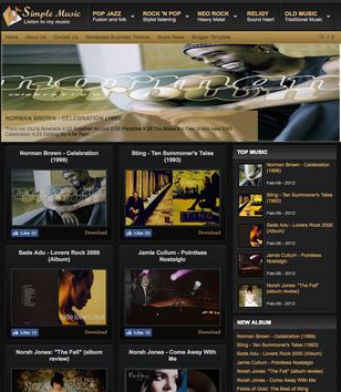 Johny Simple Musicblogger template