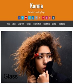 Karma Creative Landing Pageblogger template