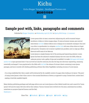 Kichublogger template