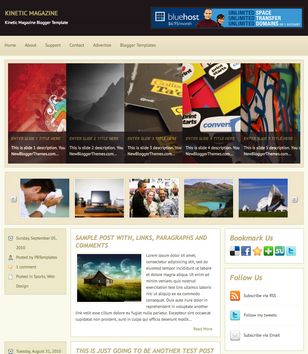 Kinetic Magazineblogger template