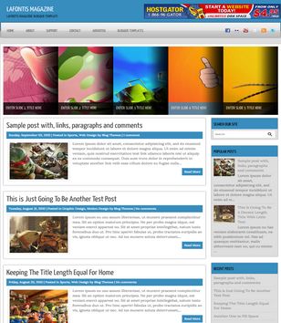 Lafontis Magazineblogger template