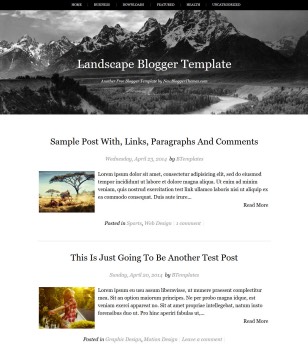 Landscape Responsiveblogger template