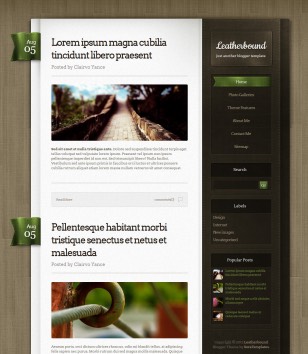 Leatherbound Diaryblogger template