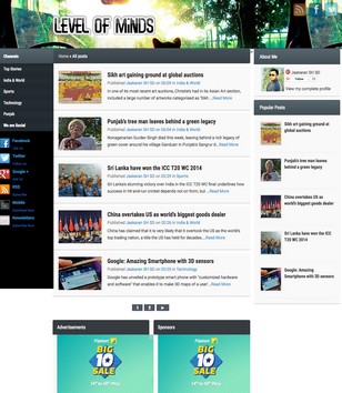 Level of Mindsblogger template