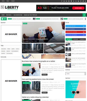 Liberty 3 Columnblogger template