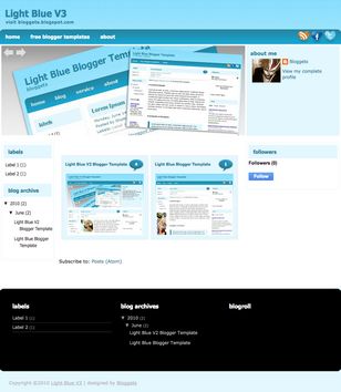 Light Blue V3blogger template
