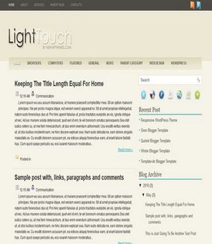 Light Touchblogger template