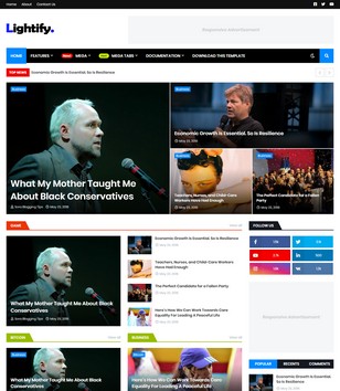 Lightifyblogger template
