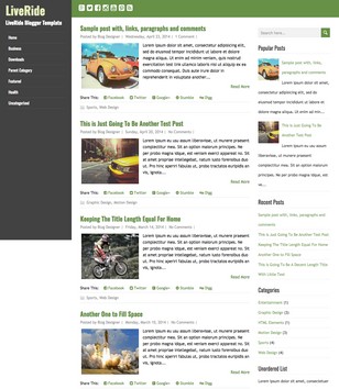 LiveRide Simpleblogger template