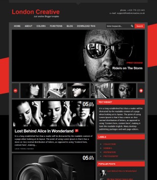 London Creative Redblogger template