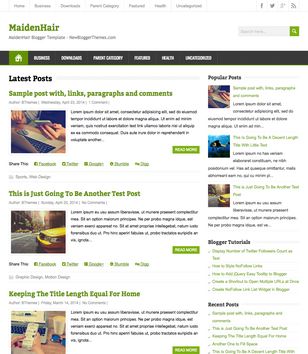 MaidenHairblogger template