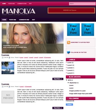 Manolyablogger template