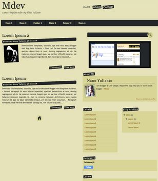 Mdevblogger template